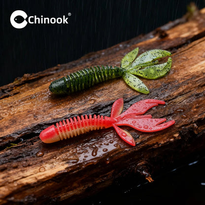 Chinook Split Tail, Soft Bait - Silicone Finesse Bait, Crawfish
