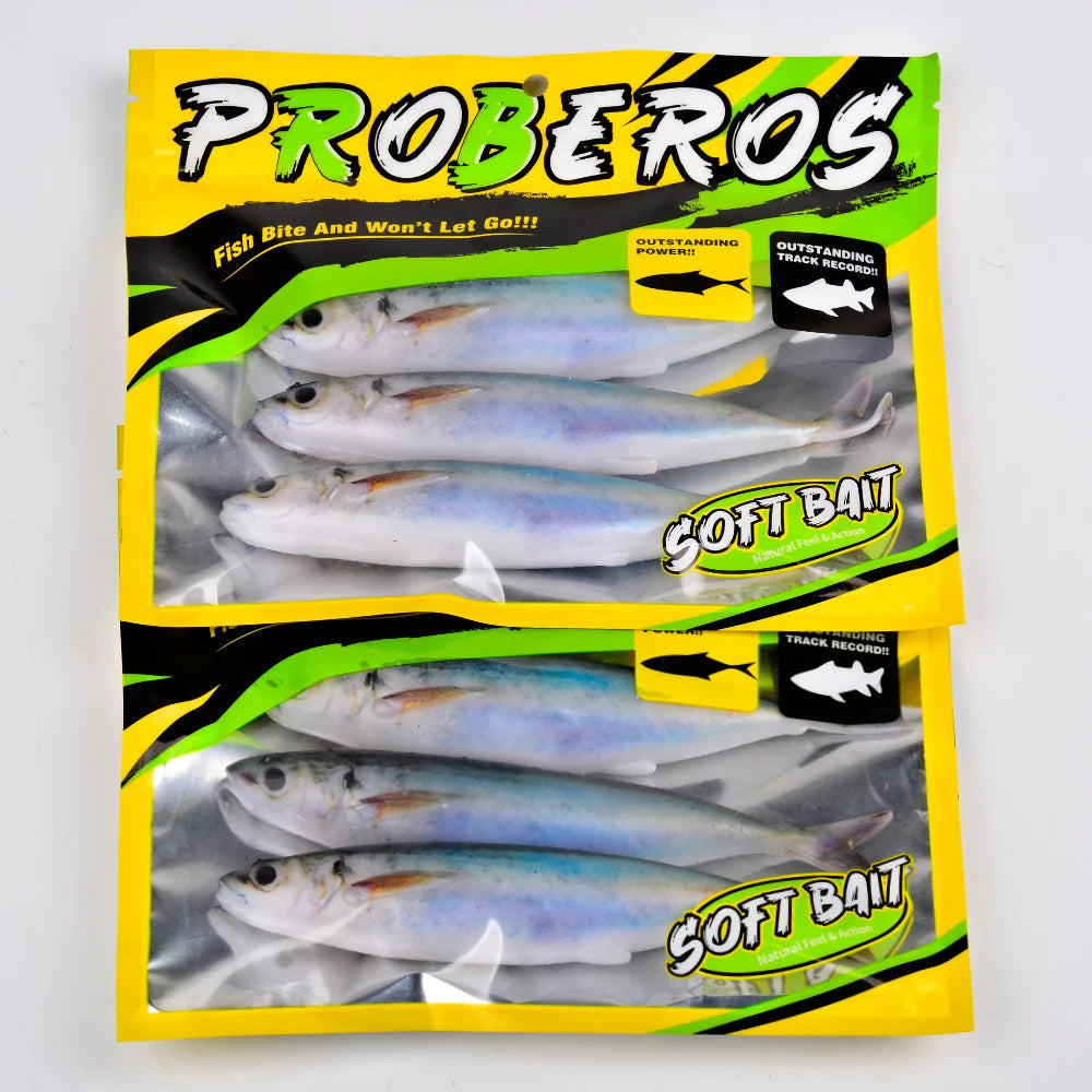 3Pc  Big Size Soft Bait Lures 14.5cm/5.71in/33.3g Swimbait Artificial