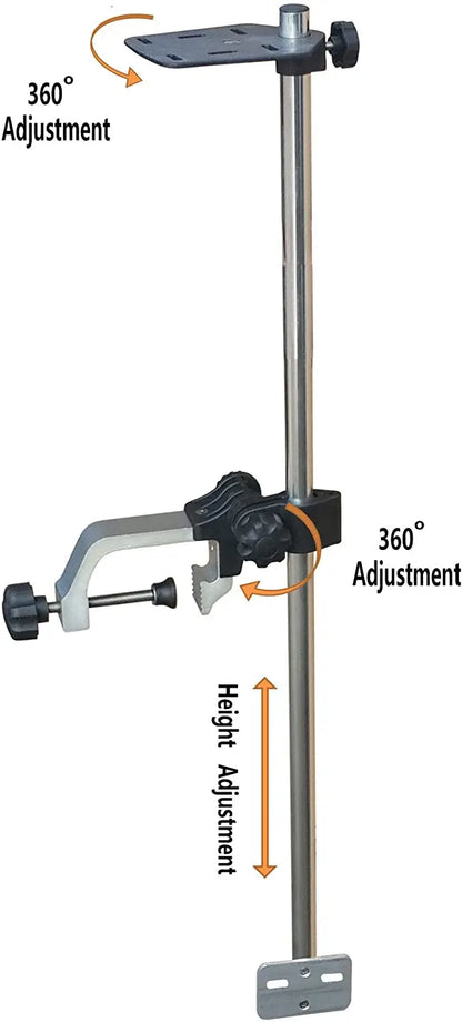 Universal 360° Rotatable Portable Transducer & Fishfinder Mounting Bracket for All Boats, Kayaks – Lightweight, Adjustable
