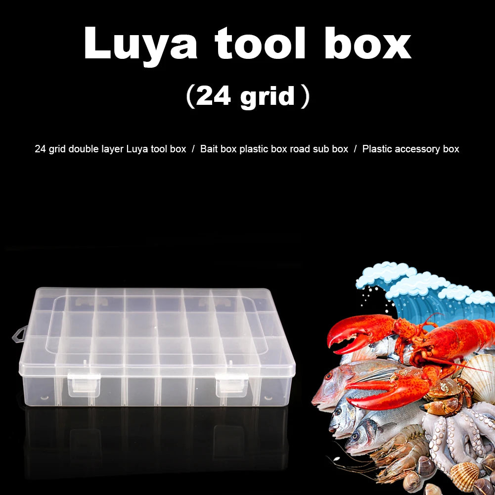 10/15/24 Grids Fishing Tackle Box- Fishing Lure, Bait, Hooks- Storage Box