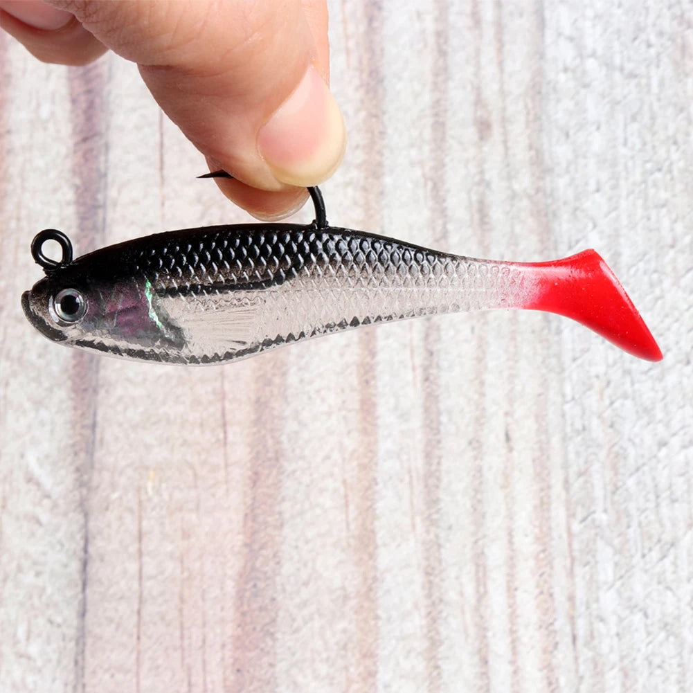 5pcs/lot Fishing Lures 80mm 9.5g Soft Lure Wobblers, Swimbait for Sea Bass, Carp, Pike Fishing