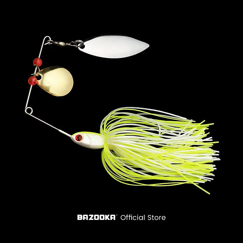 Bazooka 15g 18g Spinnerbait with JIG Skirt For Bass, Pike