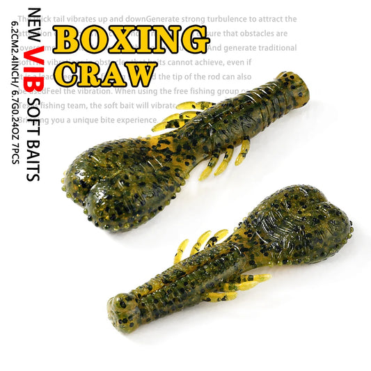 SUNMILE Stick Bait 6.2cm6.6g Weighted Soft Plastics, Craw,  For Bass