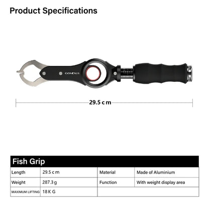 Gomexus Fish Lip Gripper with Scale, Max 40lbs , for Safe Handling Fish