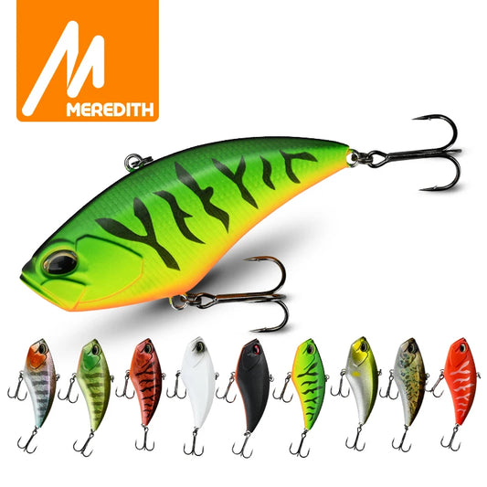 MEREDITH Apex Vibe F85mm 24g Wobblers- Lipless Crankbait/ Vibration Bait for Full Depth