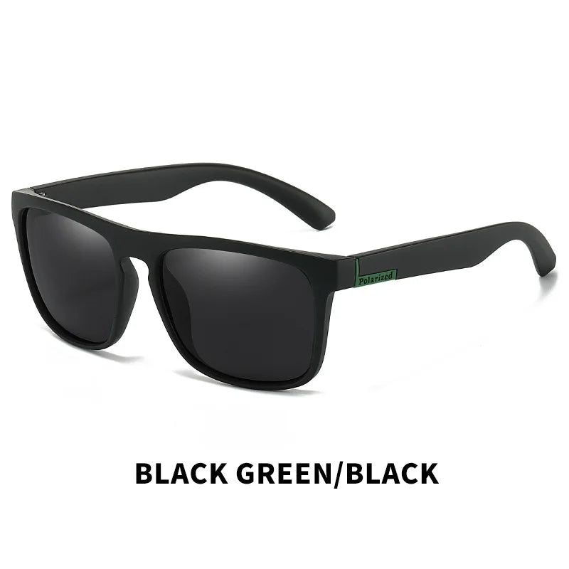 Black Polarized Square Sunglasses Men Women Fashion Classic Driving Shades for Outdoor Sports Cycling Travel Fishing