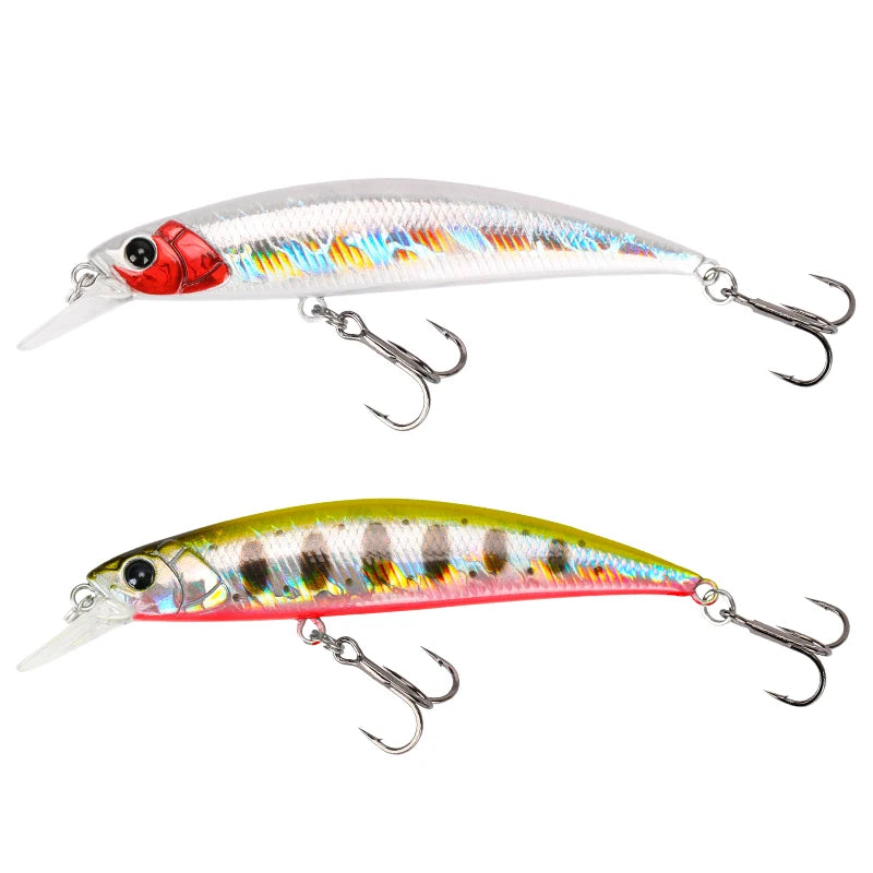 TSURINOYA 80S 12g Sinking Minnow Fishing Lure DW96 8cm Large Trout Pike Rockfish Hard Bait Jerkbait Freshwater Saltwater Wobbler