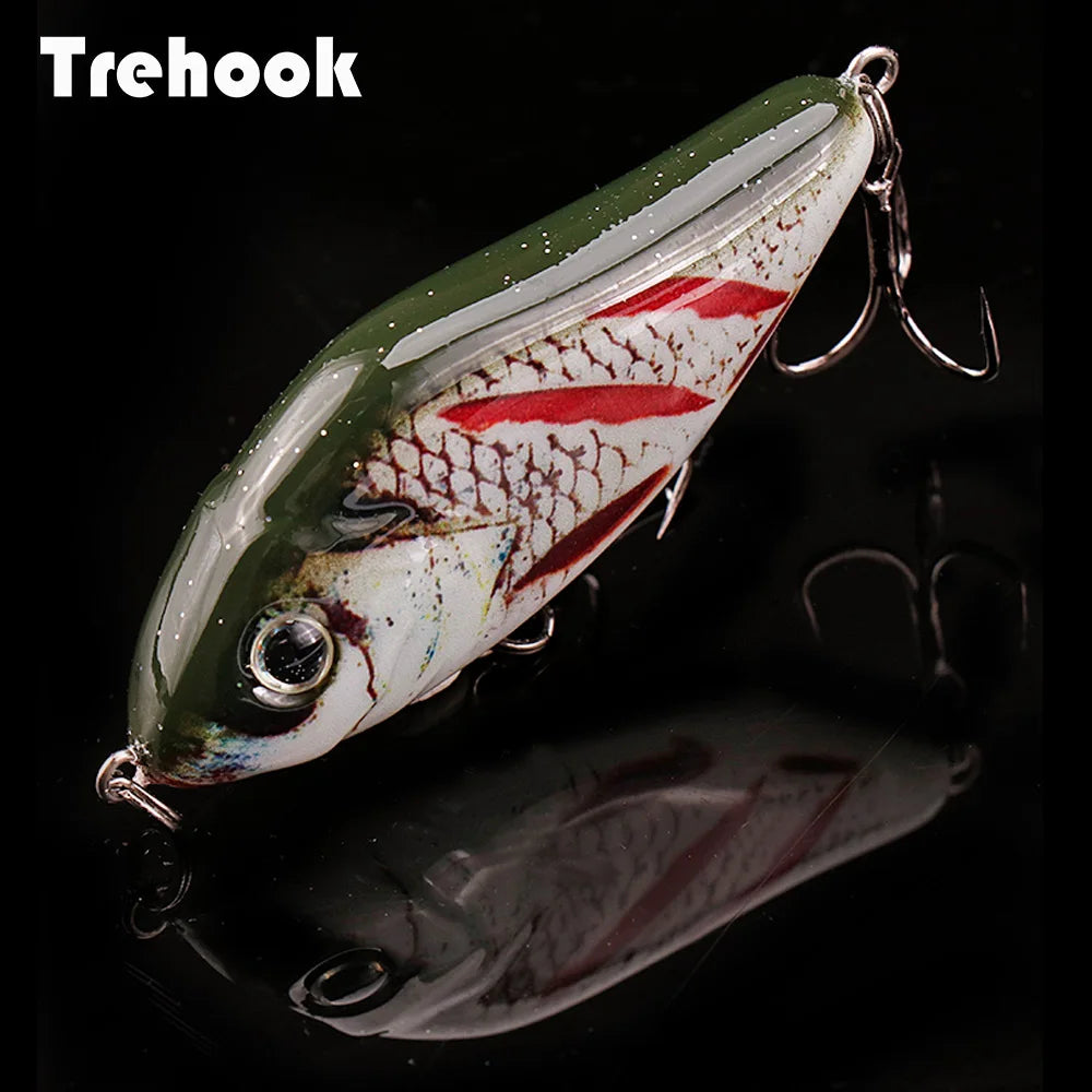 TREHOOK 6cm/8cm/10cm Slider, VIB, LIPLESS CRANKBAIT-- excellent for PIKE, BASS, WALLEYE, SALMON/STEELHEAD