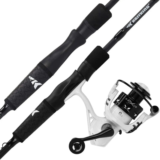 High Performance Fishing Rod and Reel Combo, IM6 Graphite 2-Piece, Lightweight Spinning & Baitcaster with Aluminum Spool