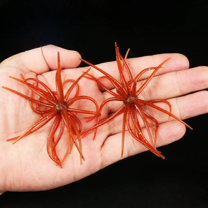 -HOT NEW TECHNIQUE for BASS- Texas Rig or Jighead, Fish This Floating Soft Bait Like any other Plastic for BASS
 2.7g 8.2g 24 Tentacled Urchin Nest- Soft Plastic Bait Ball for BIG BASS, Perch, Mandarin Fish, Snakefish, Catfis