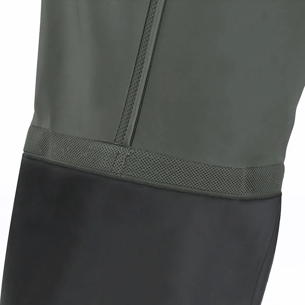 Men's Hooded Long Sleeve Wader- Waterproof Overalls, Pants With Boots, Gloves Set- Adult/ Outdoor Fishing, Hunting- River Tracking Gear