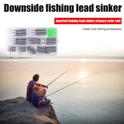 90pcs Fishing Sinker Slim Drop Shot Weight Set with Storage Box, Multiple Sizes