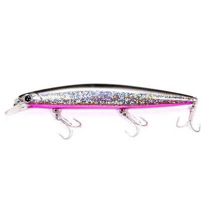 B&U 135mm 27.1g Ultra Long Casting 135S Saltwater Sinking Minnow--GREAT for Seabass, Stripers, Salmon, Steelhead, Coastal Trout, Pike, Musky & other PREDATORS