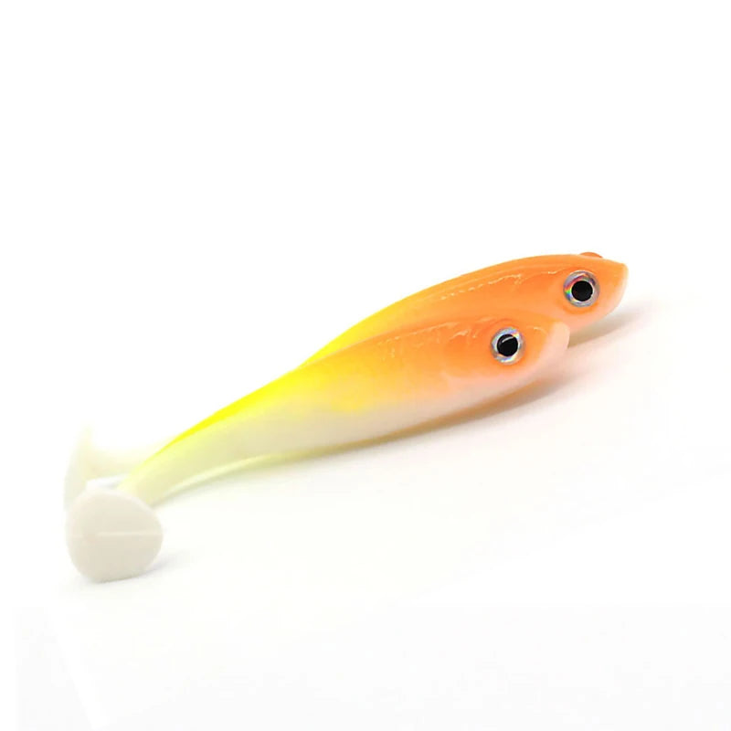 5pcs/lot Soft Bait, 3D eyes Paddle-tail 70mm 2.1g -ALL PREDATORS