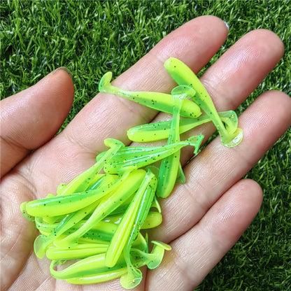 MUKUN 10PCS Micro Soft Paddletails 3.5cm 4cm 5cm for Bass, Pike, Trout, Walleye, Panfish --PERCH KILLER