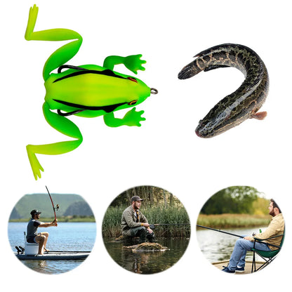 Frog Lure  6.5cm 19g Floating Soft Frog -Topwater  Bait for Bass, Catfish