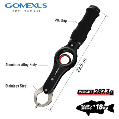 Gomexus Fish Lip Gripper with Scale, Max 40lbs , for Safe Handling Fish
