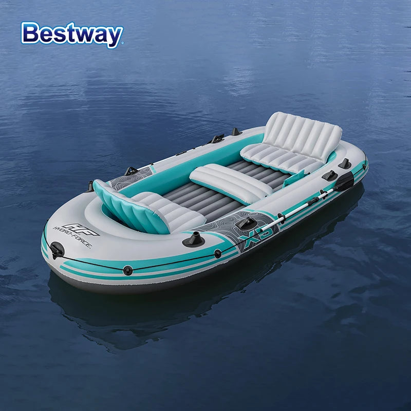 Bestway 65159 5 Person Inflatable Raft, - Durable PVC Material, Large , Kit Format, Highly Buoyant and Stable