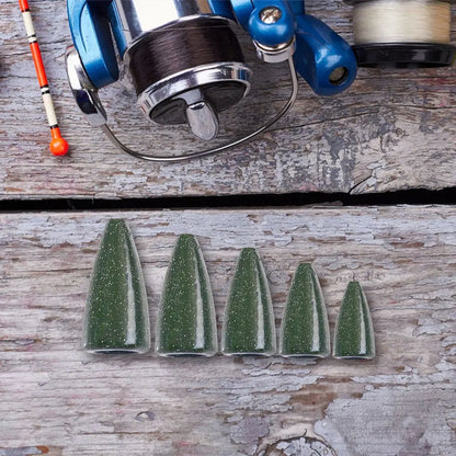50PCs Bullet Fishing Sinkers, Worm Weights, Slip Weights- Saltwater Freshwater