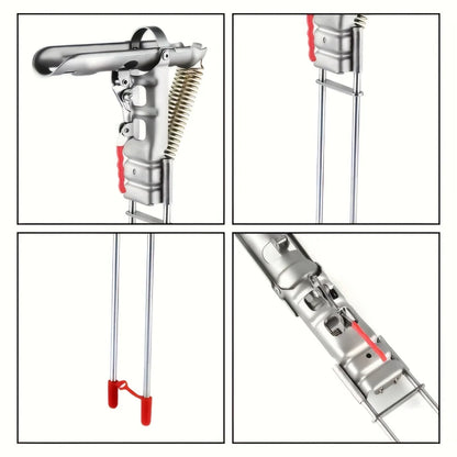 Automatic Spring Fishing Rod Holder, Adjustable Folding Stainless Steel, Ideal for Hands-Free Shore Fishing