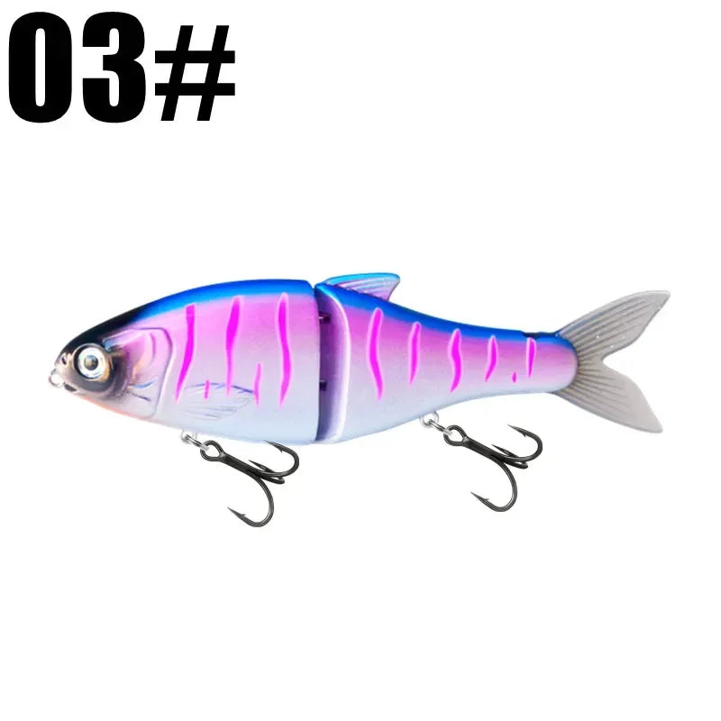 125mm 37.5g Glide Bait/ Jointed Swimbait- For Big BASS, PIKE, MUSKY, STRIPER, SHEEFISH, SNOOK, REDS, TARPON & other INSHORE SPECIES