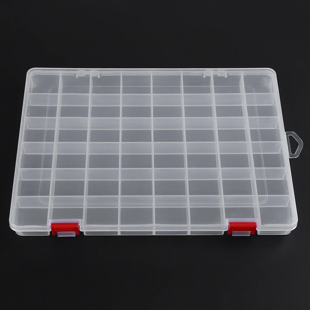 10/15/24/48 Grids Compartment Fishing Tackle Box  Fishing Lure Bait Hook Organizer