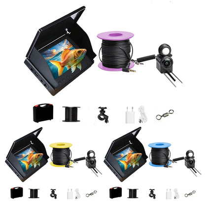 Underwater Fishing Camera 4.3 Inch IPS Monitor Ice Fishing Fish Finder 220°, Night Vision, Waterproof 15/20/30m Cable