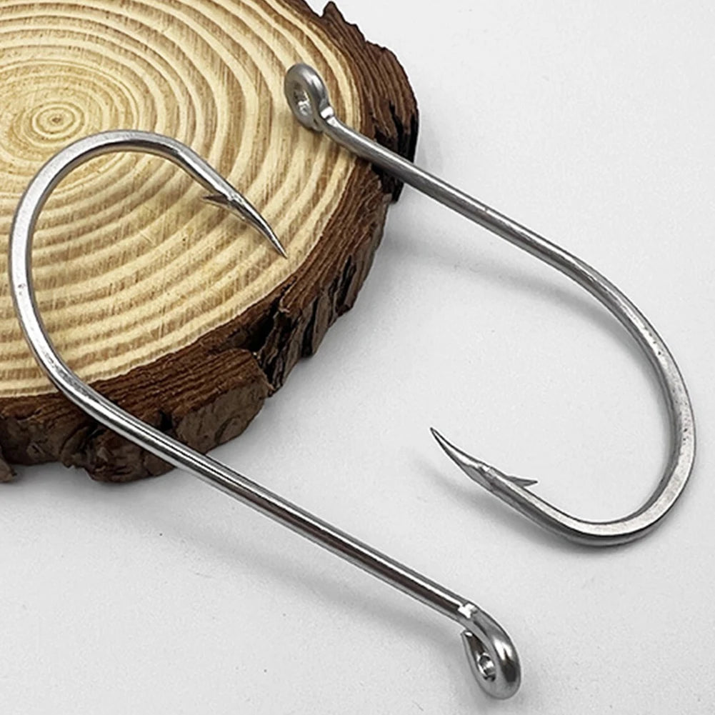 80Pcs Fishing Hooks Stainless Steel Fish Hooks, Saltwater Fishing Barbed Hooks