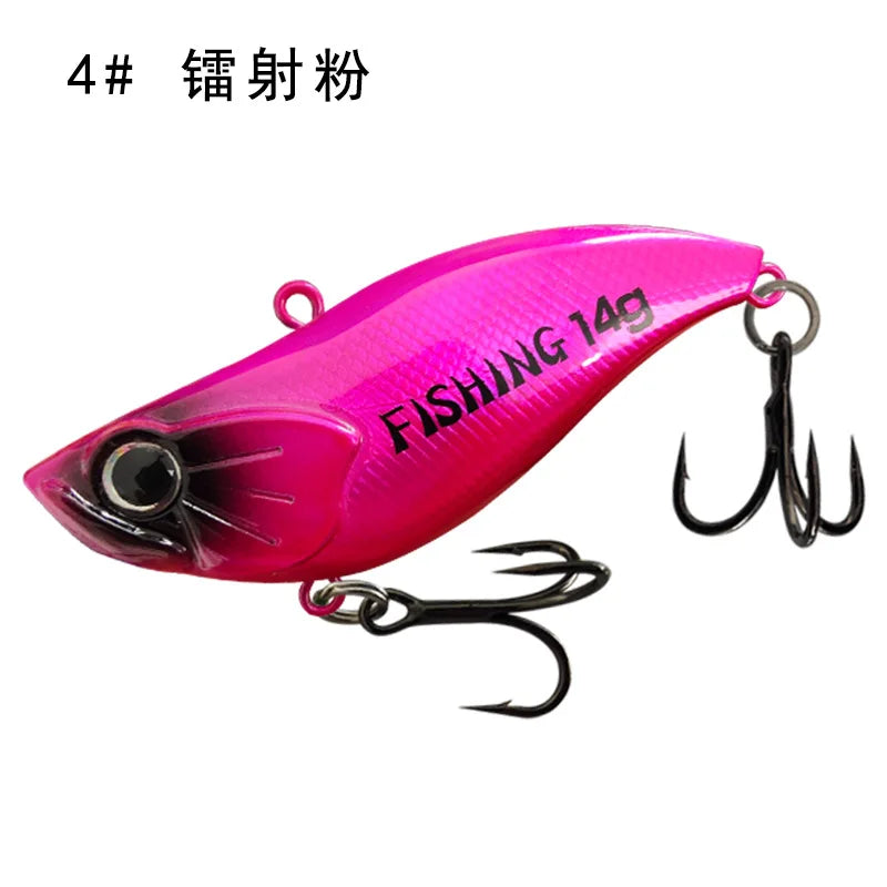 10Pcs Plastic VIB Fishing Lure- Rattling, Vibrating Hard Lure Kit- Bass ,Trout, Walleye, Pike