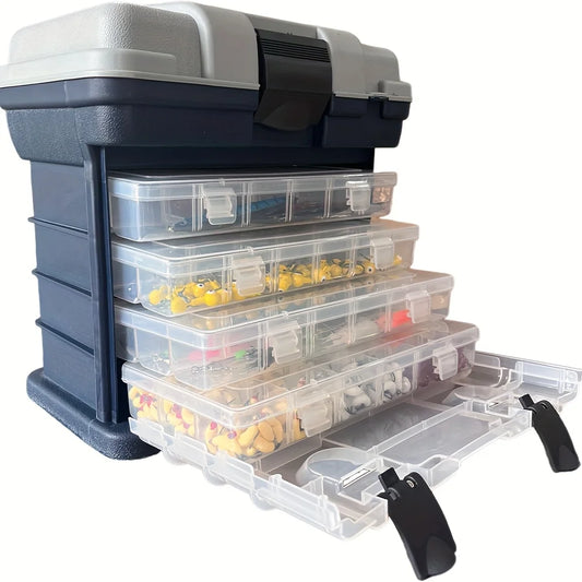 4 LAYER TACKLE BOX - INDIVIDUAL BOX EACH LAYER FOR LOTS OF STORAGE - KEEP IT ORGANISED