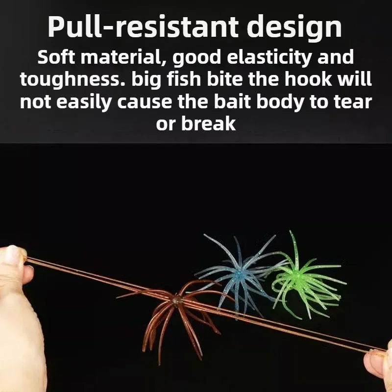 -HOT NEW TECHNIQUE for BASS- Texas Rig or Jighead, Fish This Floating Soft Bait Like any other Plastic for BASS
 2.7g 8.2g 24 Tentacled Urchin Nest- Soft Plastic Bait Ball for BIG BASS, Perch, Mandarin Fish, Snakefish, Catfis