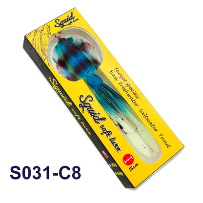 TEASER S031 60g 120g 150g 1Pcs Silicone-Sea Bionics/Swimming, Luminous Soft Squid Jigs