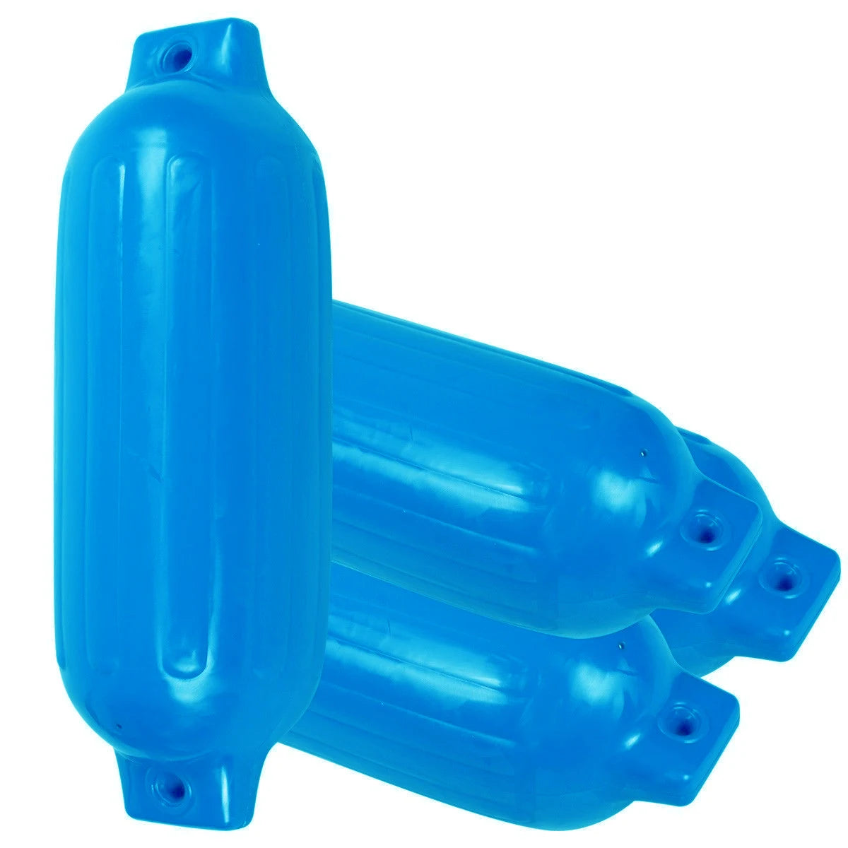 4PCS Ribbed Boat Fender 6.5"x23" Marine Dock Bumper Protector for Yacht, Kayak, Canoe, Boat