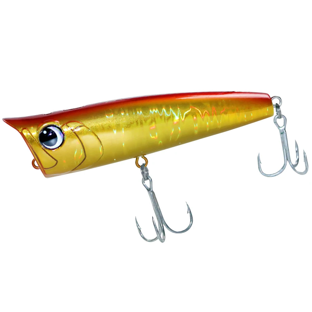 Popper Fishing Lure, Floating , 3D Eyes-  for Freshwater Saltwater Surface Fishing