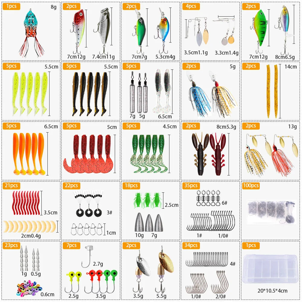 311Pcs Fishing Lure Set , Bionic Bait --ALL SPECIES