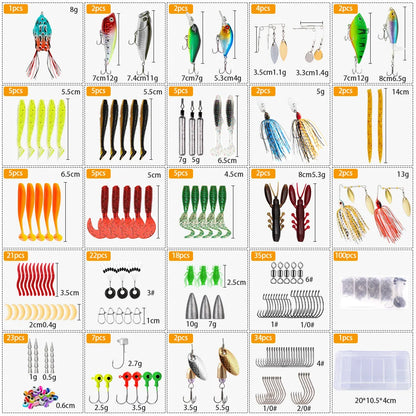 311Pcs Fishing Lure Set , Bionic Bait --ALL SPECIES