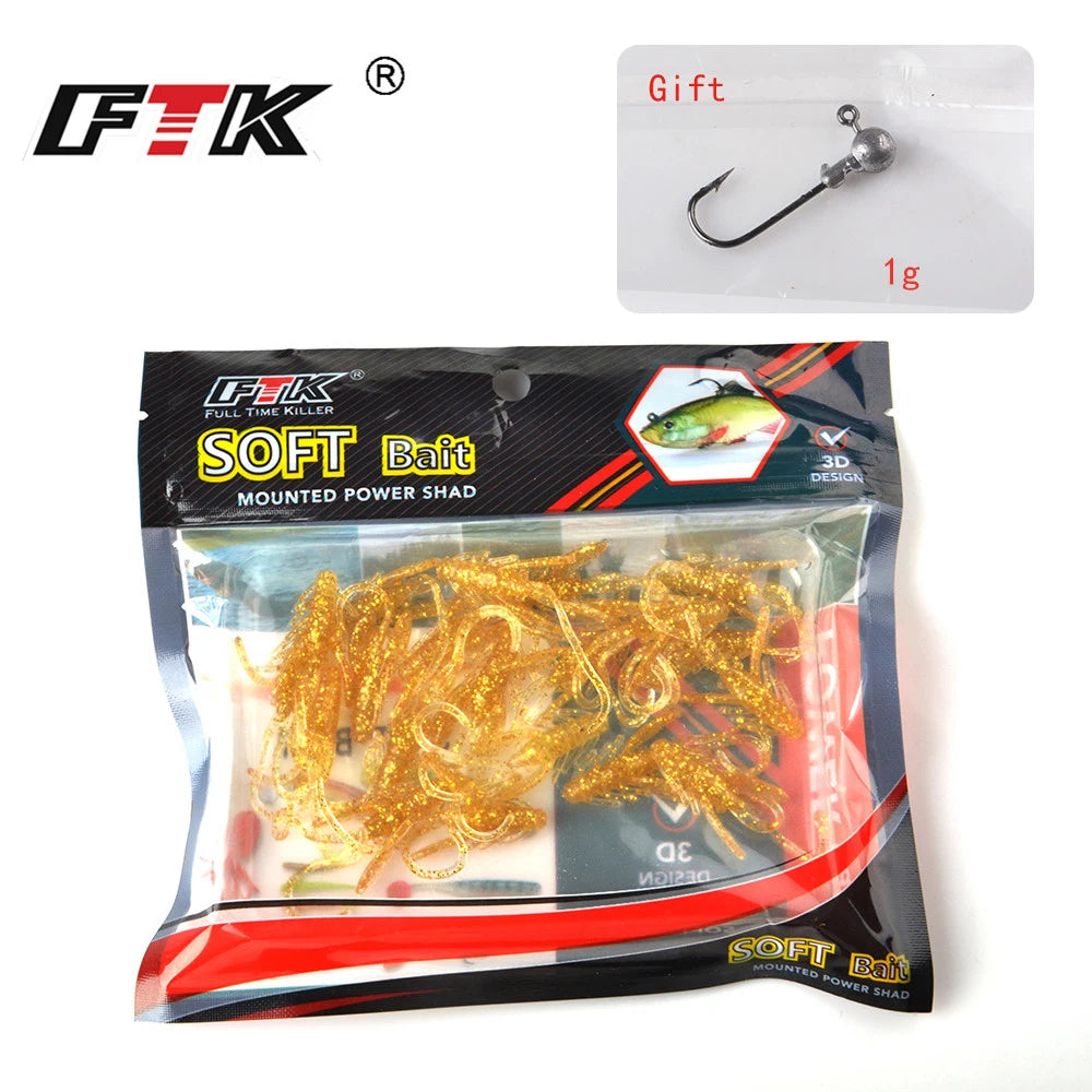 FTK Fishing Lure 20 pcs Soft Creature Baits- good for Texas Rigging or Jig Trailer