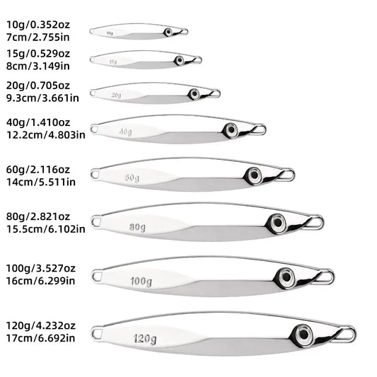 1PC Fishing lures 10g 15g 20g 30g 40g 60g Jigging for Suspended & Bottom fish