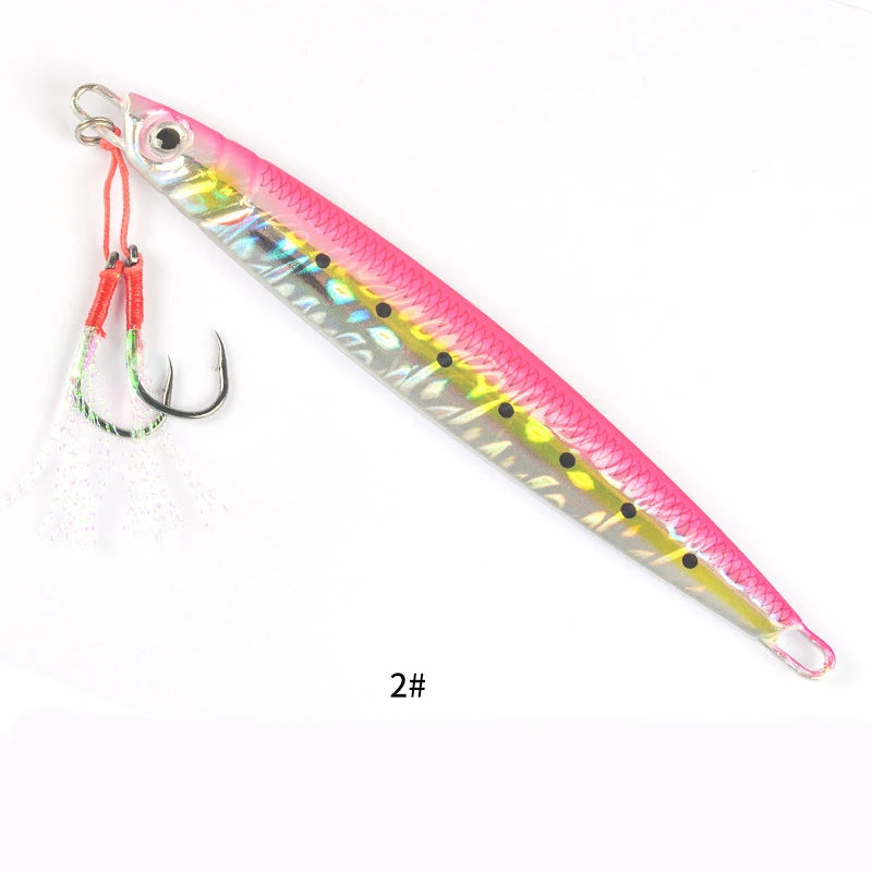 3D Metal Jigs- 60g 80g 100g 120g 150g 200g / Iron /ROCKFISH, SNAPPER, HALIBUT, LING, COWCOD, TUNA, YELLOWTAIL & OTHER DEEP OCEAN SPECIES