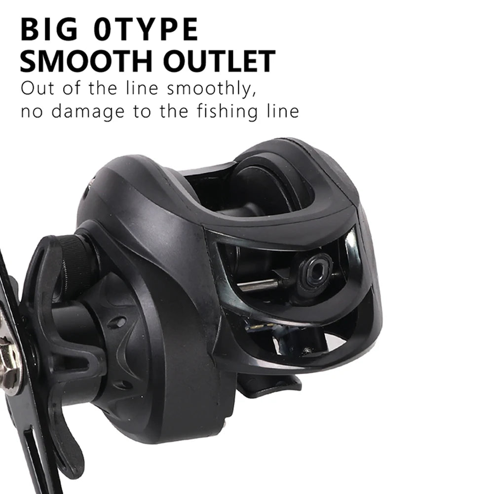 High Performance Baitcasting Reel, 7:2 to 1 Gear Ratio, 10kg Drag, 18 Plus 1BB Ideal for Beginner's Fishing