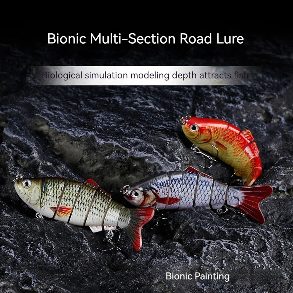 Bi10cm/16.5g Robotic Fishing Lure with Treble Hooks Lifelike Slow Sinking ,Bionic Swimming Bait for Freshwater Saltwater