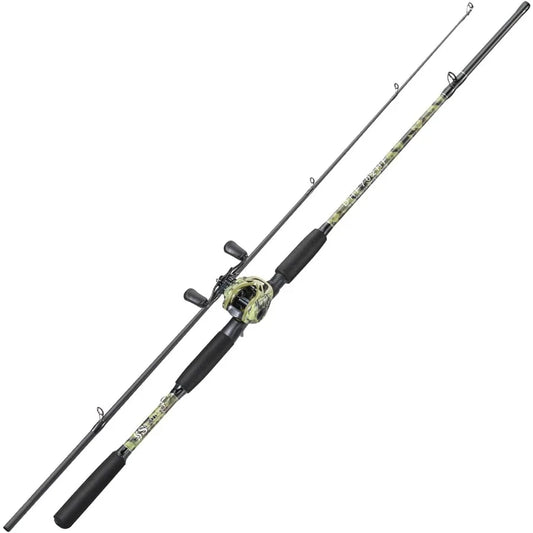 Fishing Pole, Casting Reel Combo with Durable Rod Handle- Medium Heavy for Catfish, Pike, Salmon and Steelhead 7'0
