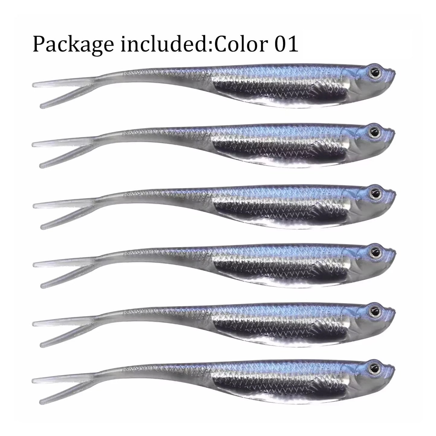 10pcs/12pcs Soft Jerk Baits- 7.5cm 10cm Silicone , For Perch, Bass, Walleye, Pike, Trout Fishing