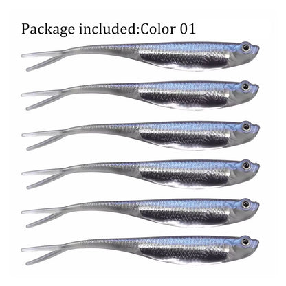 10pcs/12pcs Soft Jerk Baits- 7.5cm 10cm Silicone , For Perch, Bass, Walleye, Pike, Trout Fishing