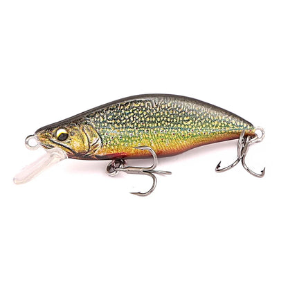 B&U Minnow Fishing Lure- Trout Pattern- Hard Bait, Assorted with Sharp Treble Hooks, Freshwater Lures for Bass, Trout, Pike