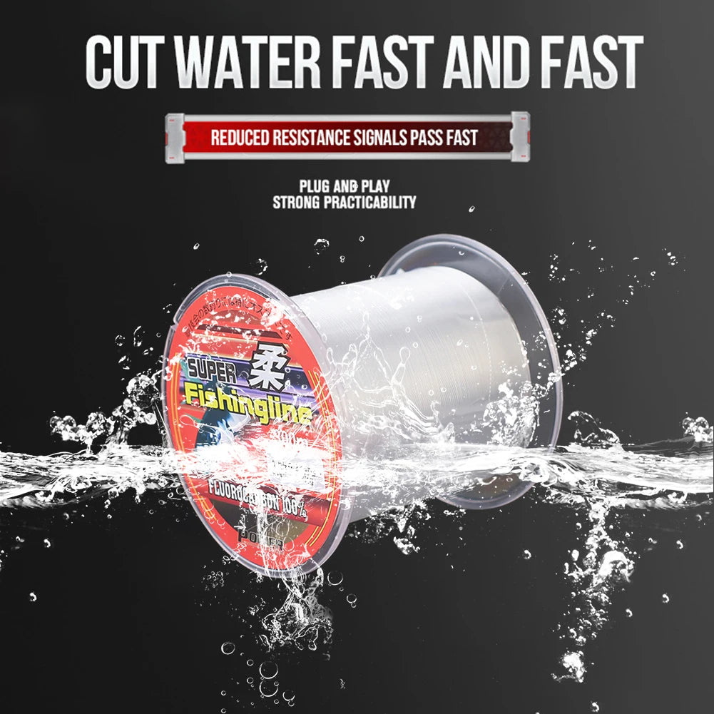 300M Fluorocarbon Coated Fishing Line Clear Trout Line