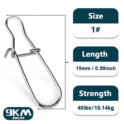 Fishing Snaps- Fast Lock Clips- Stainless Steel Fishing Connector- Duo lock Clips