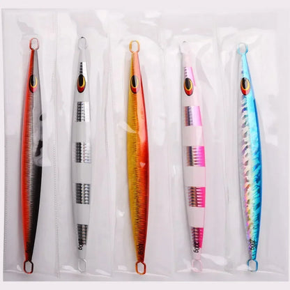 1PC 80g 100g 150g 200g Saltwater Metal Jigs- Deep Sea - Vertical Speed Jigs