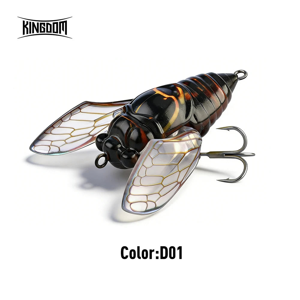 Kingdom 2026 New Cicada Topwater Lure With Wings 21mm 1.6g 27mm 2.4g - Hard Bait For Freshwater Bass or any PREDATOR species