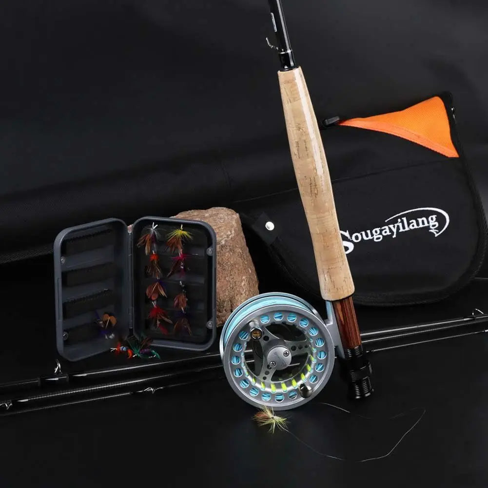 Complete Fly Fishing Rod and Reel Combo Kit for Saltwater, Freshwater Angling